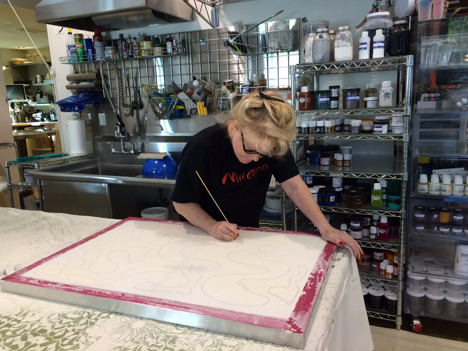  Creating flour paste screens for printing 