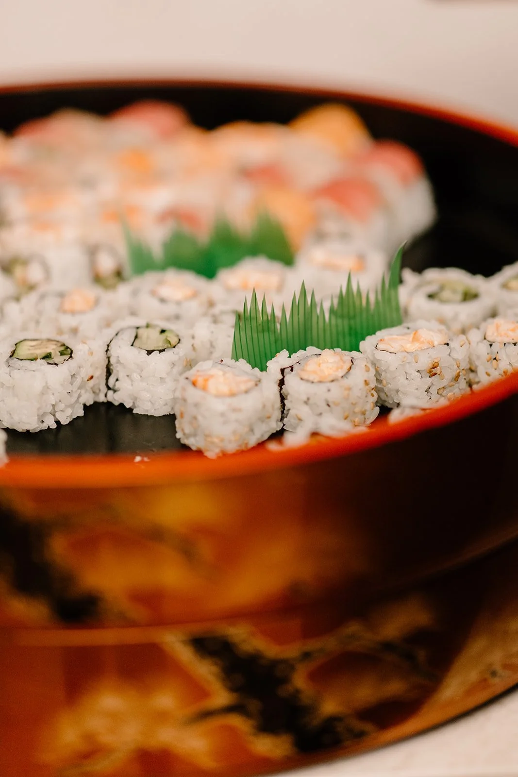 Sushi rolls from LM Catering menu.