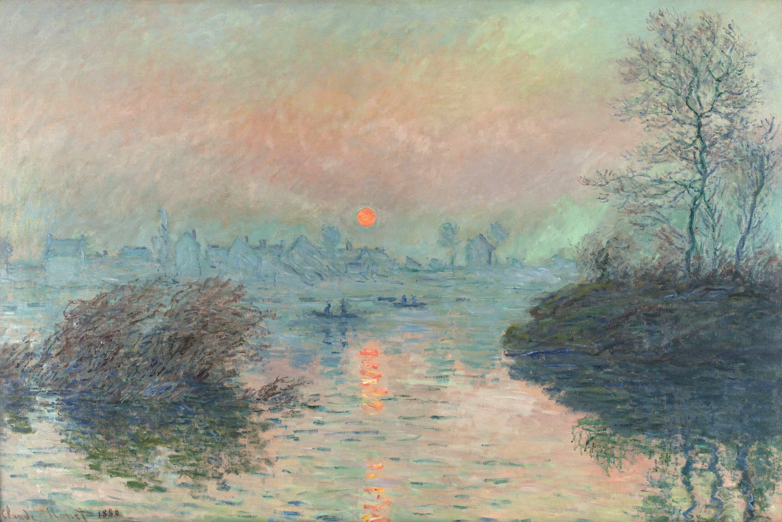 Sun Setting on the Seine at Lavacourt, Monet.jpg
