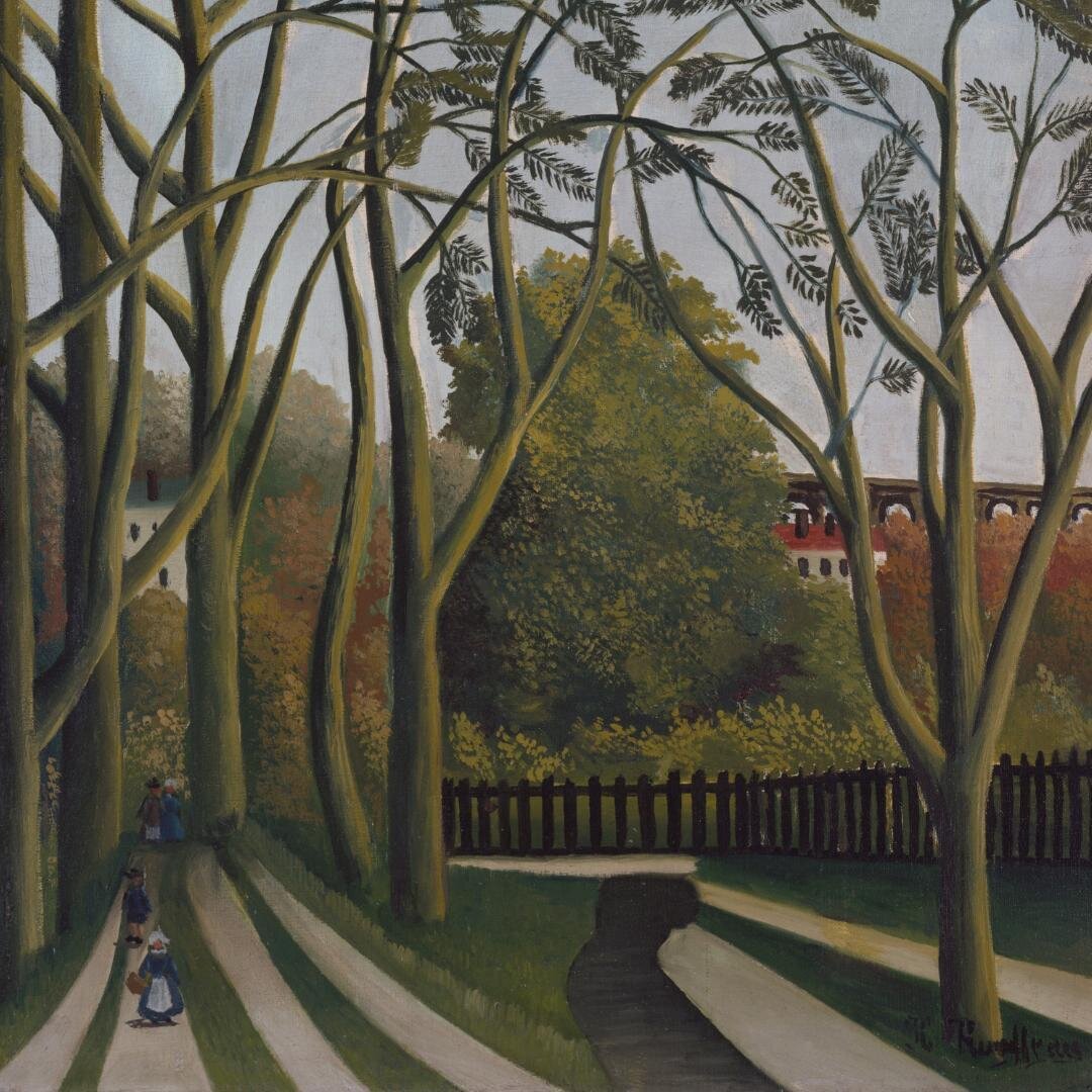 This scene created by Henri Rousseau depicts the landscape around Bic&ecirc;tre, a working-class community on the southern edge of Paris near the Bi&egrave;vre river (now buried underground as it courses through the city.)⁠
⁠
See Rousseau's work in i
