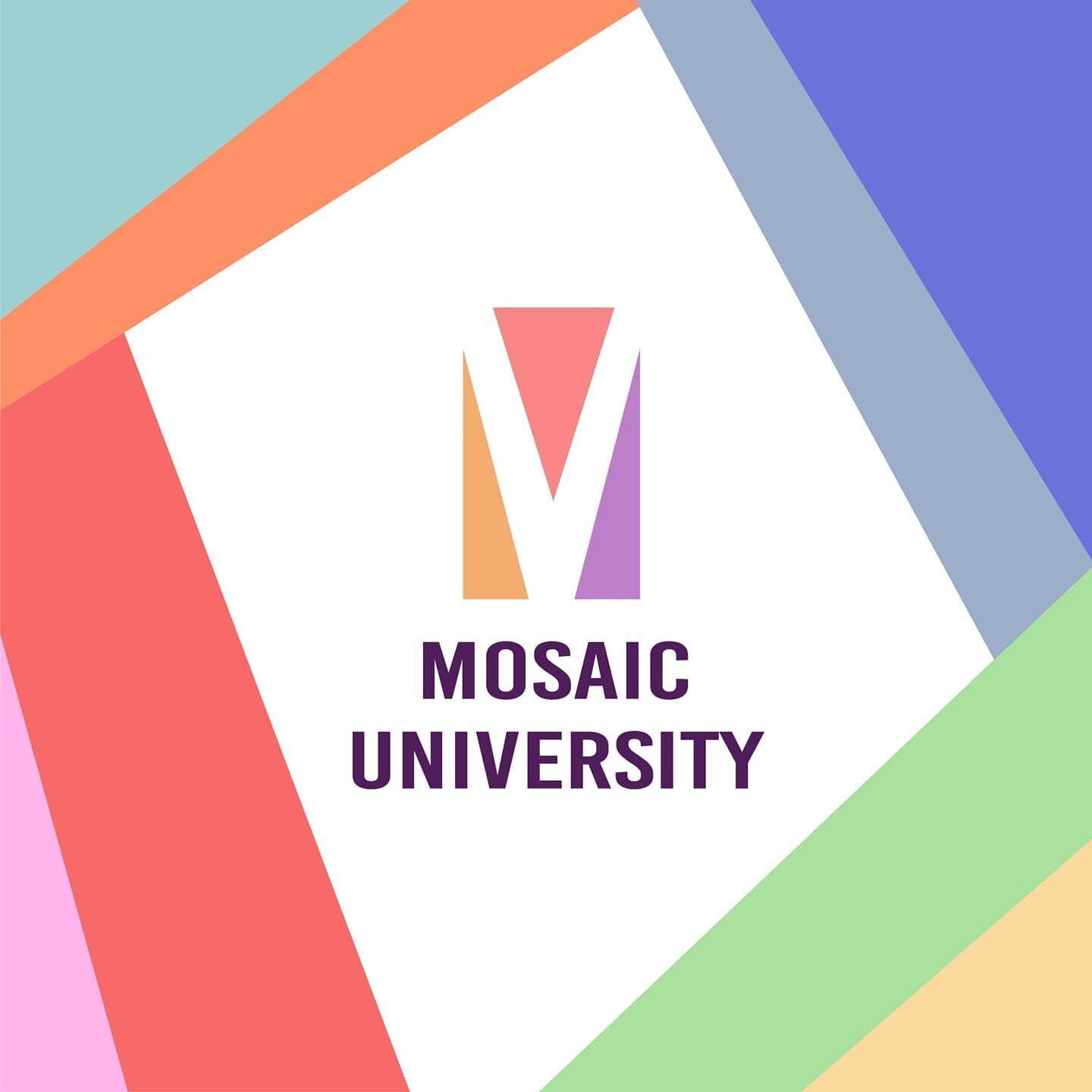 Taking on a daily &quot;quick fire&quot; design challenge to keep the creative juices flowing. Today's challenge was to design branding for an art school. Mosaic University is an imaginary art and design college. I wanted it to be colorful, but I cho