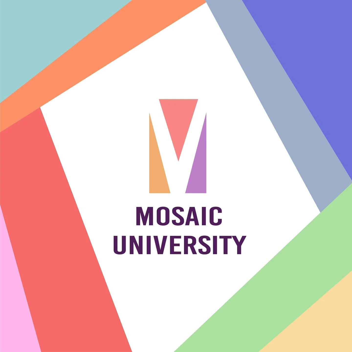 Taking on a daily &quot;quick fire&quot; design challenge to keep the creative juices flowing. Today's challenge was to design branding for an art school. Mosaic University is an imaginary art and design college. I wanted it to be colorful, but I cho