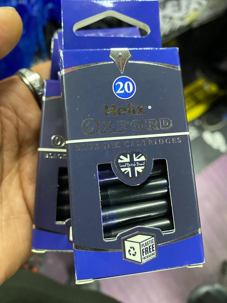 Helix Oxford Blue Ink Cartridges 20 Pack | CONDITION - NEW | £1.99