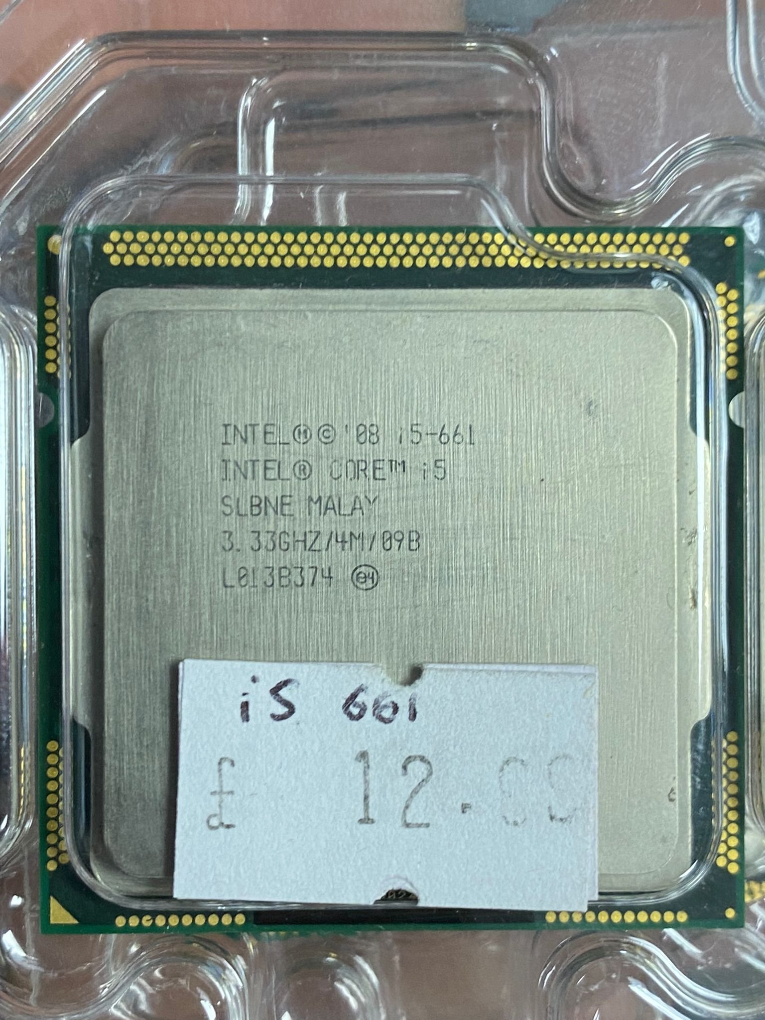 Intel Core i5-660 3.33GHz LGA1156 Socket CPU Processor | CONDITION - USED | £7.99