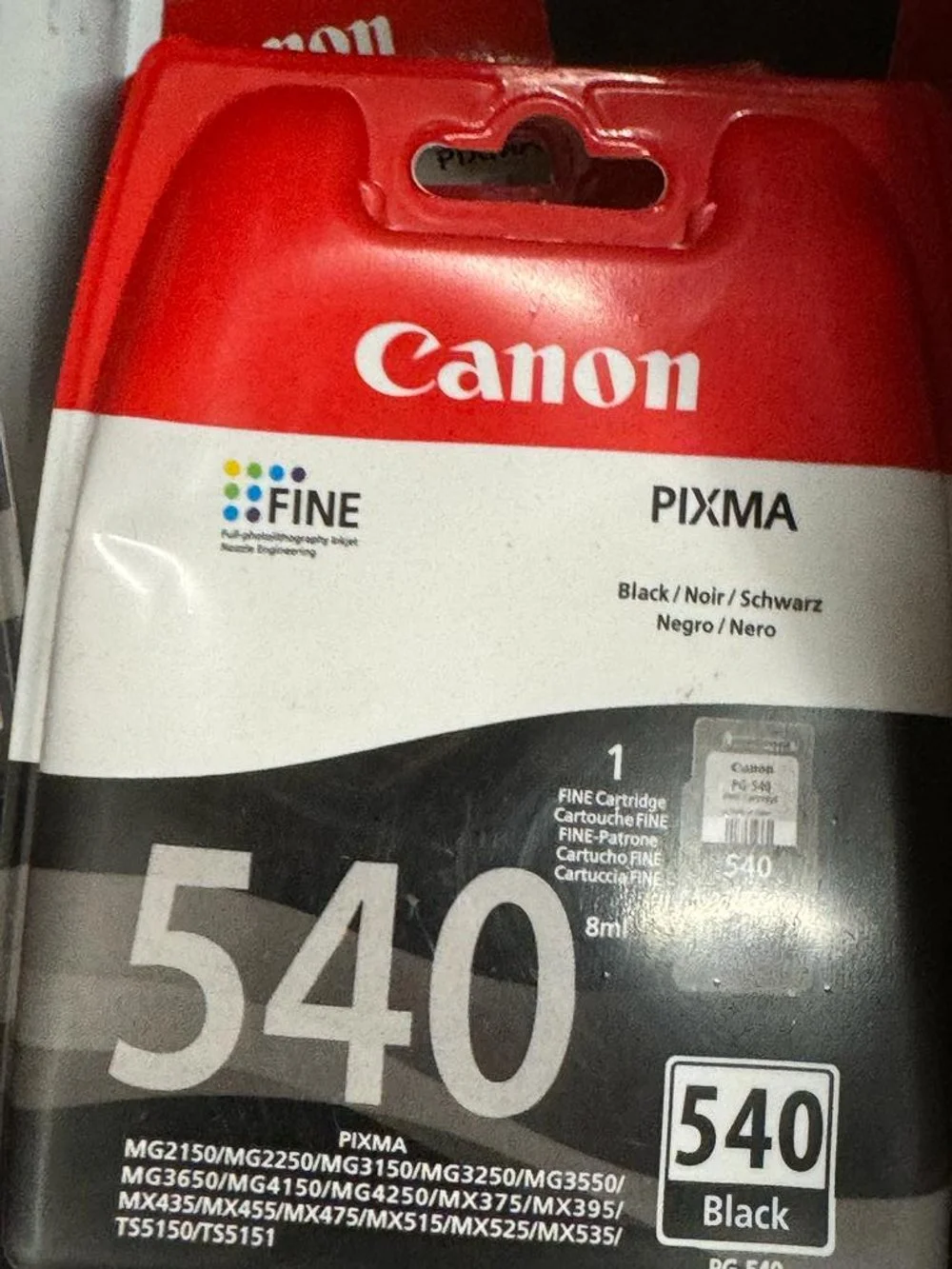 Canon Pixma 540 PG-BK Black Ink Genuine Cartridge Pack | £17.99