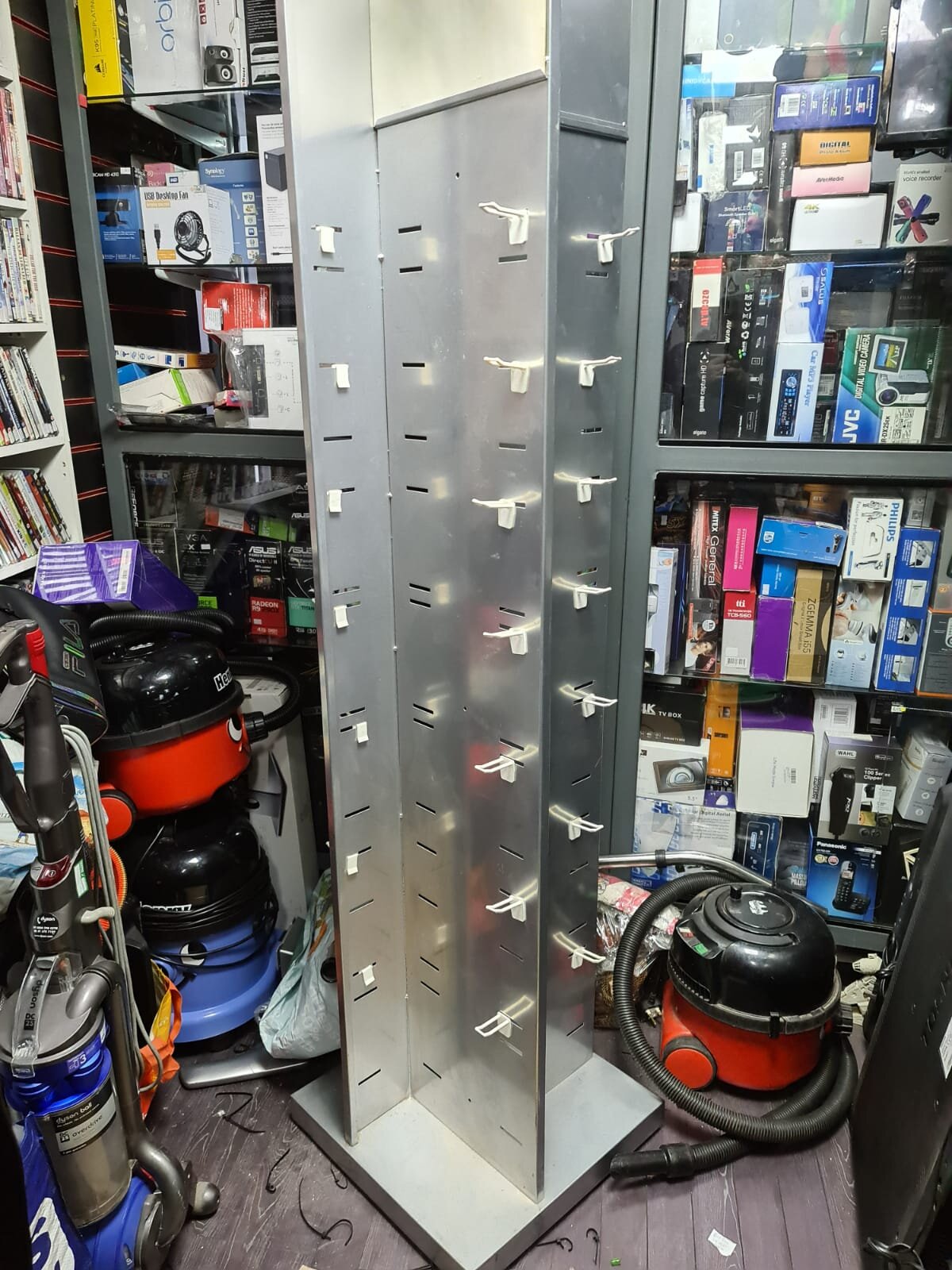 Retail Shop 6ft Metal 4 Sided Rotating Spinning Display