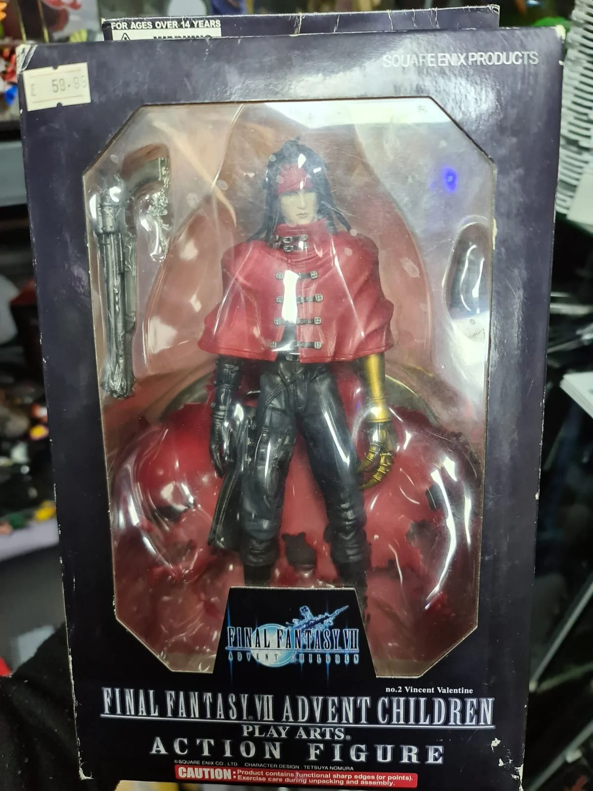 Final Fantasy VII Advent Children Vincent Valentine Play Arts Square Enix Figure | CONDITION - NEW | £59.99
