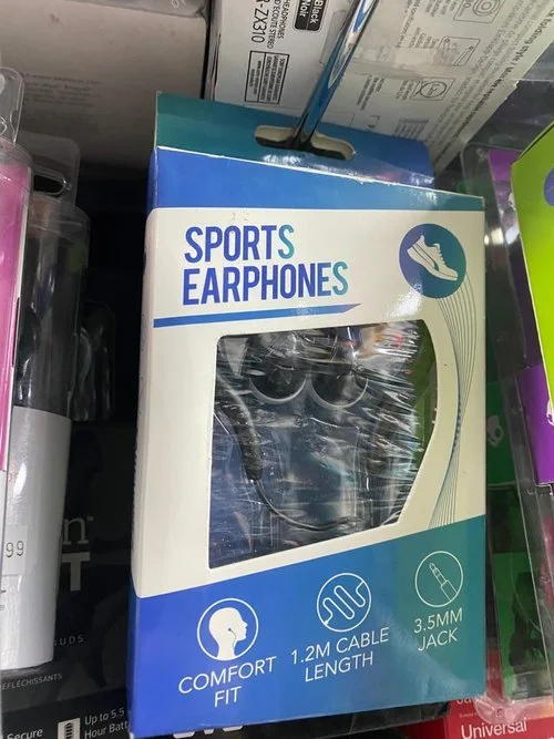 Sport Earphones Comfort Fit Black