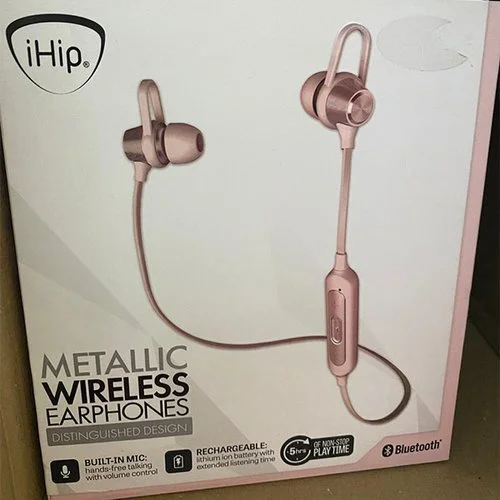 iHip Metallic Wireless Earphones Rose Gold — ACE TECH