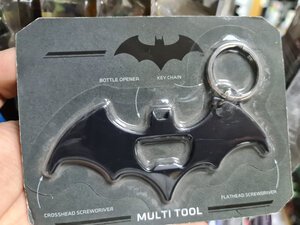 Batman Multi Tool Crosshead Flathead Screwdriver Bottle Opener Key Chain Ring
