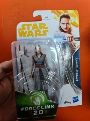 Star Wars Force Link Rey Jedi Training Action Figure Disney