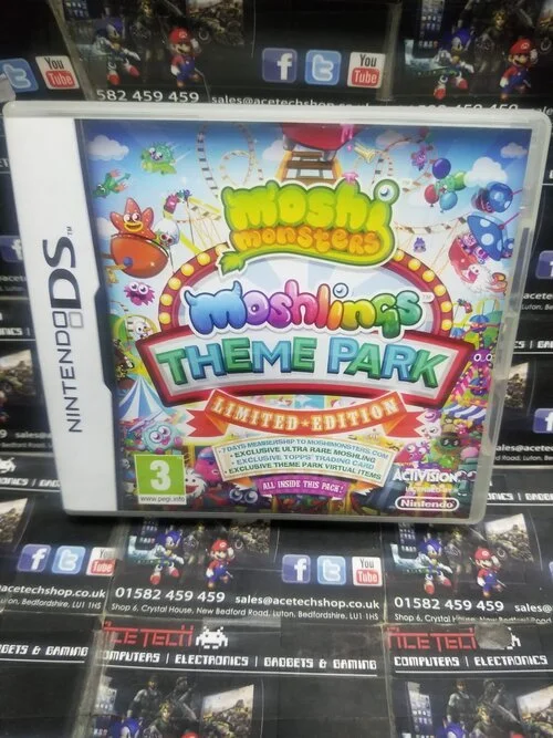 Moshi Monsters Theme Park Limited Edition Nintendo DS Box Video Game  ACE  TECH
