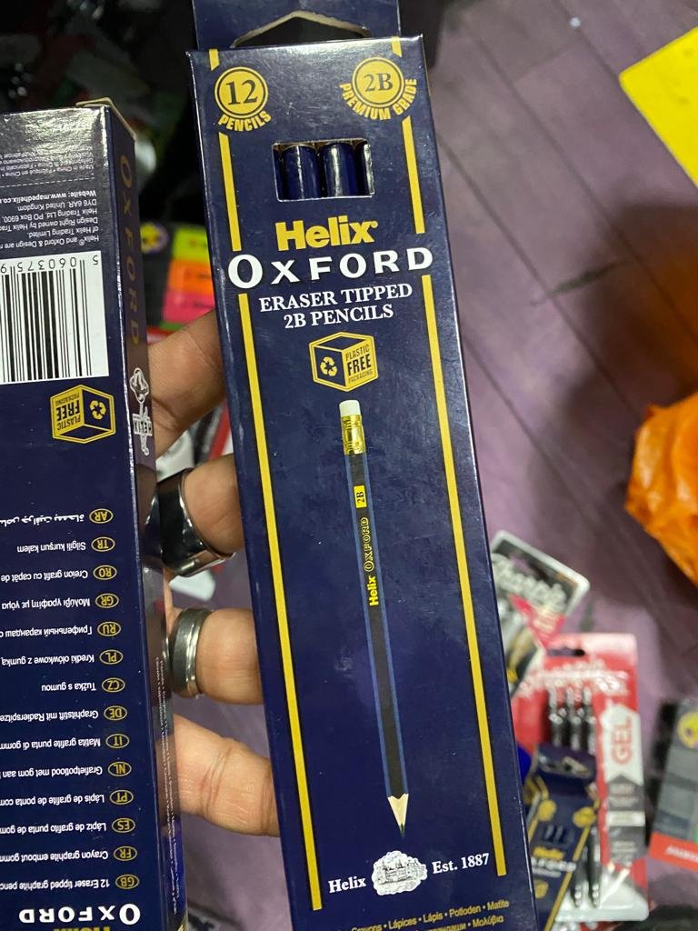 Helix Oxford Eraser Tipped 2B Pencils 11 Pack | CONDITION - NEW | £4.99
