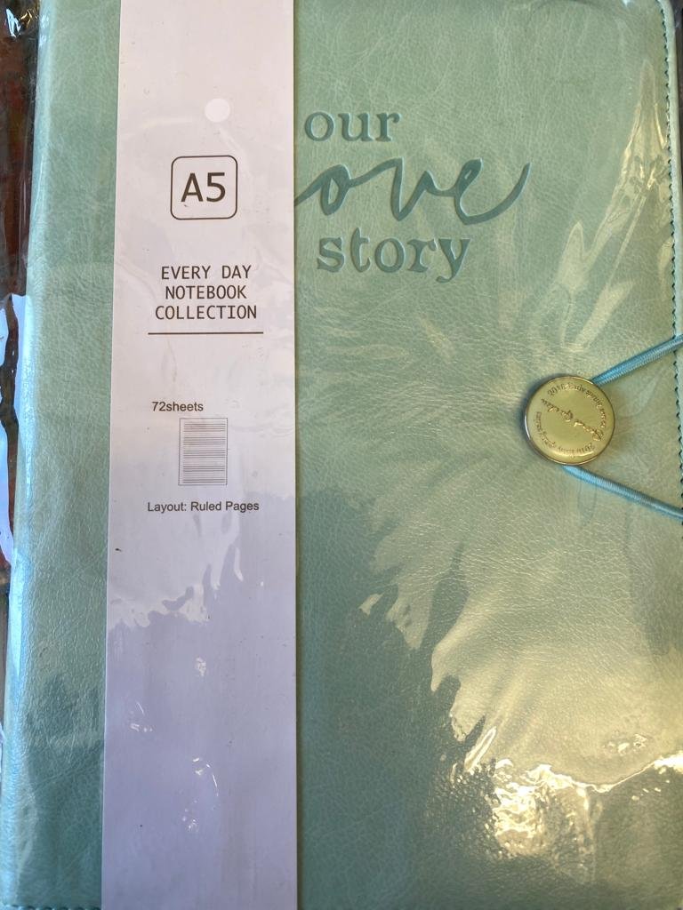 Photo Our Love Story A5 Notebook Teal.jpeg