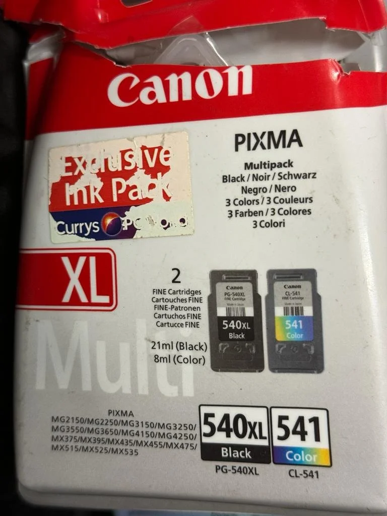 Canon Pixma 540XL Black Colour Multipack 2 Fine Cartridges Genuine | CONDITION - NEW | £59.99