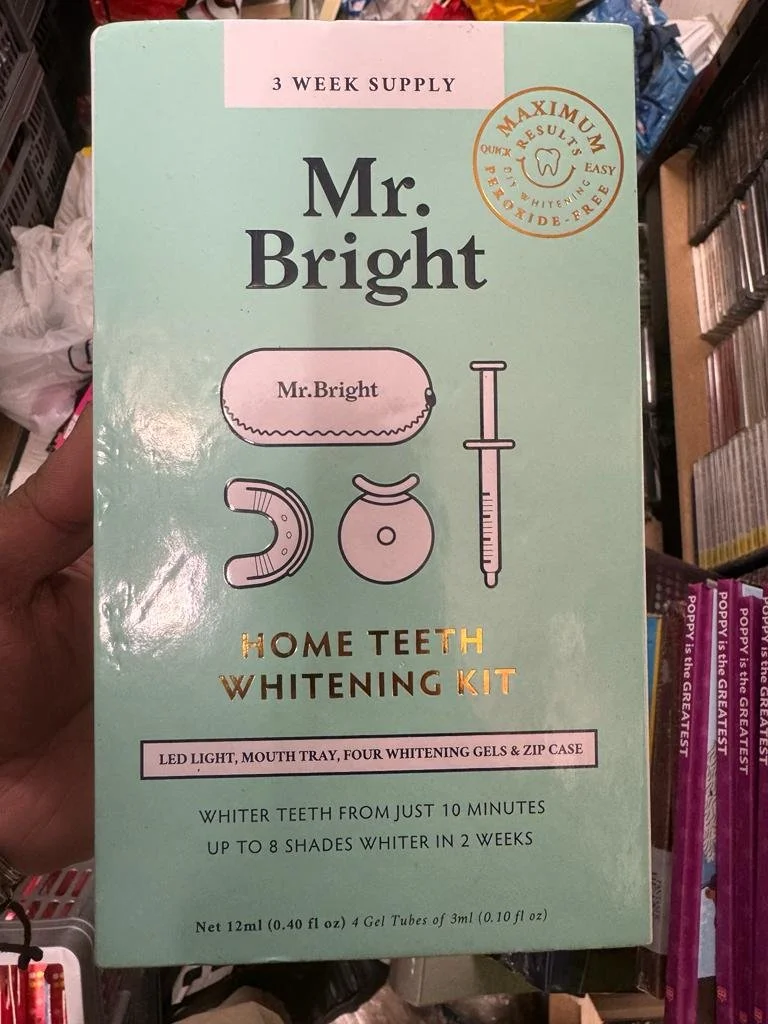 Mr Bright Home Teeth Whitening Kit 3 Week Supply LED Light Mouth Tray Gel Zip Case | CONDITION - NEW | £14.99