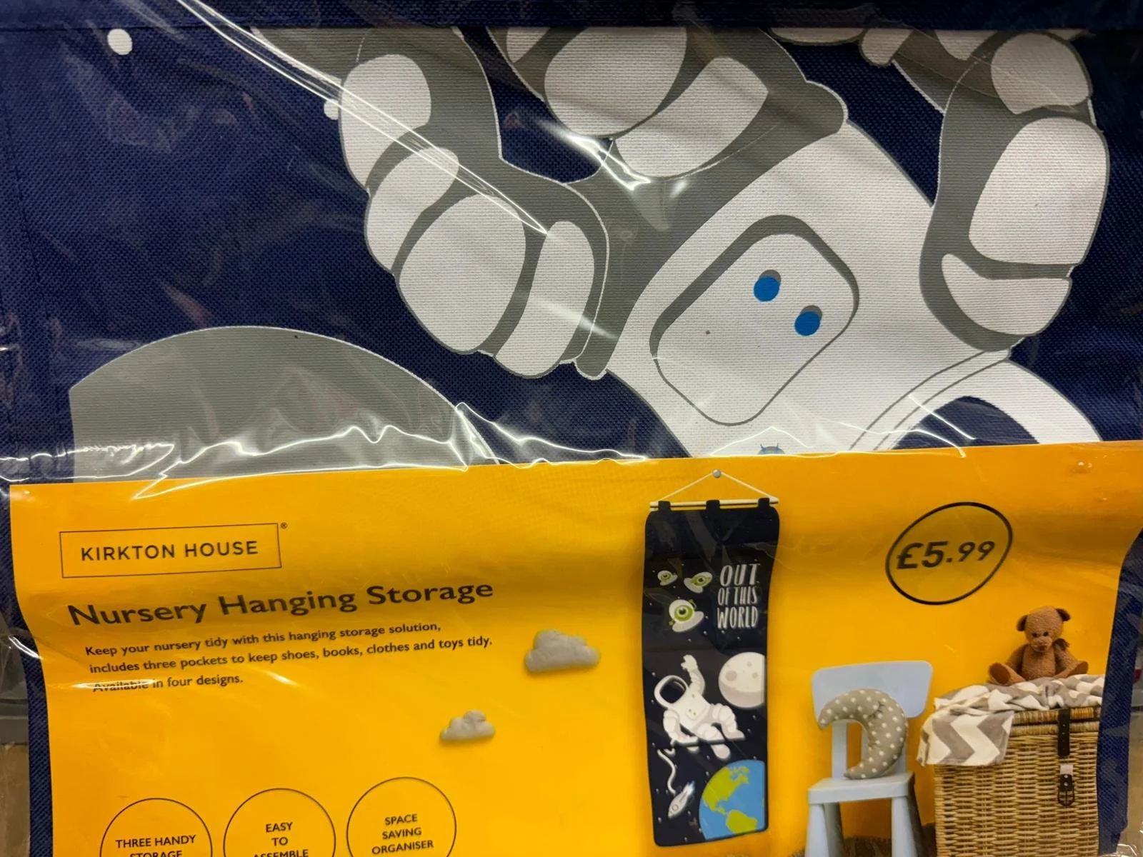 Kirkron House Nursery Hanging Storage Space Man | CONDITION - NEW | £5.99