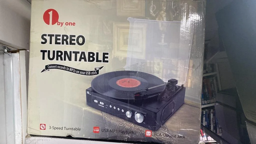 1ByOne Stereo Turntable 3 Speed RCA Output Jack USB MP3 Playback | CONDITION - NEW | £29.99