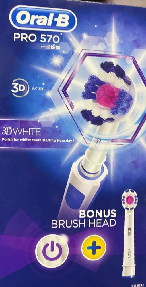 Oral-B Pro 570 Electric Toothbrush 3D White | CONDITION - NEW | £22.99
