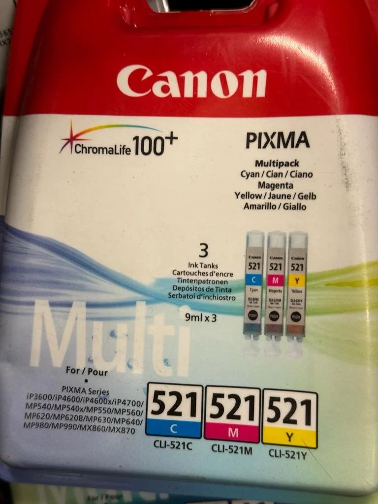 Canon Pixma 521 ChronaLife 100 Multi Cyan Magenta Yellow Multipack Genuine | £19.99