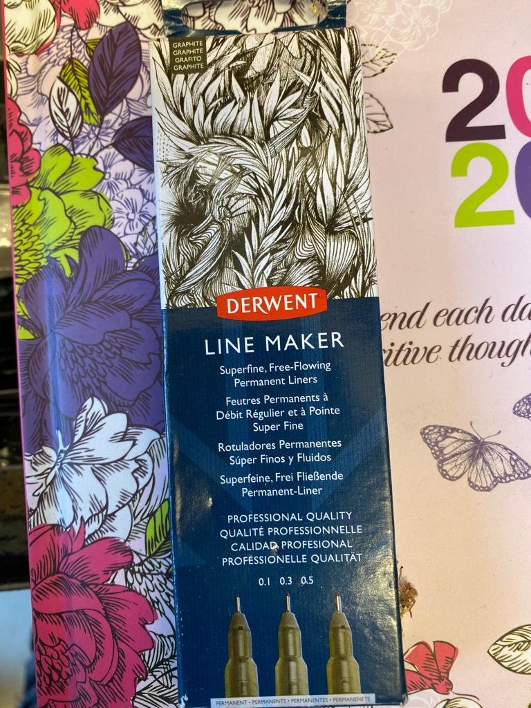 Derwent Line Maker Superfine Permanent Liners 3 Pack | CONDITION - NEW | £4.99