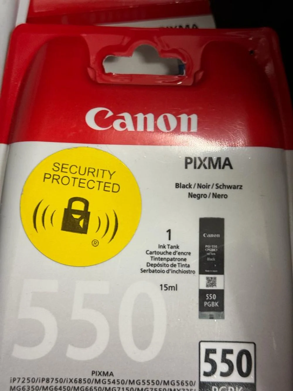 Canon Pixma 550 PGBK Black Ink Genuine Cartridge Pack | £12.99
