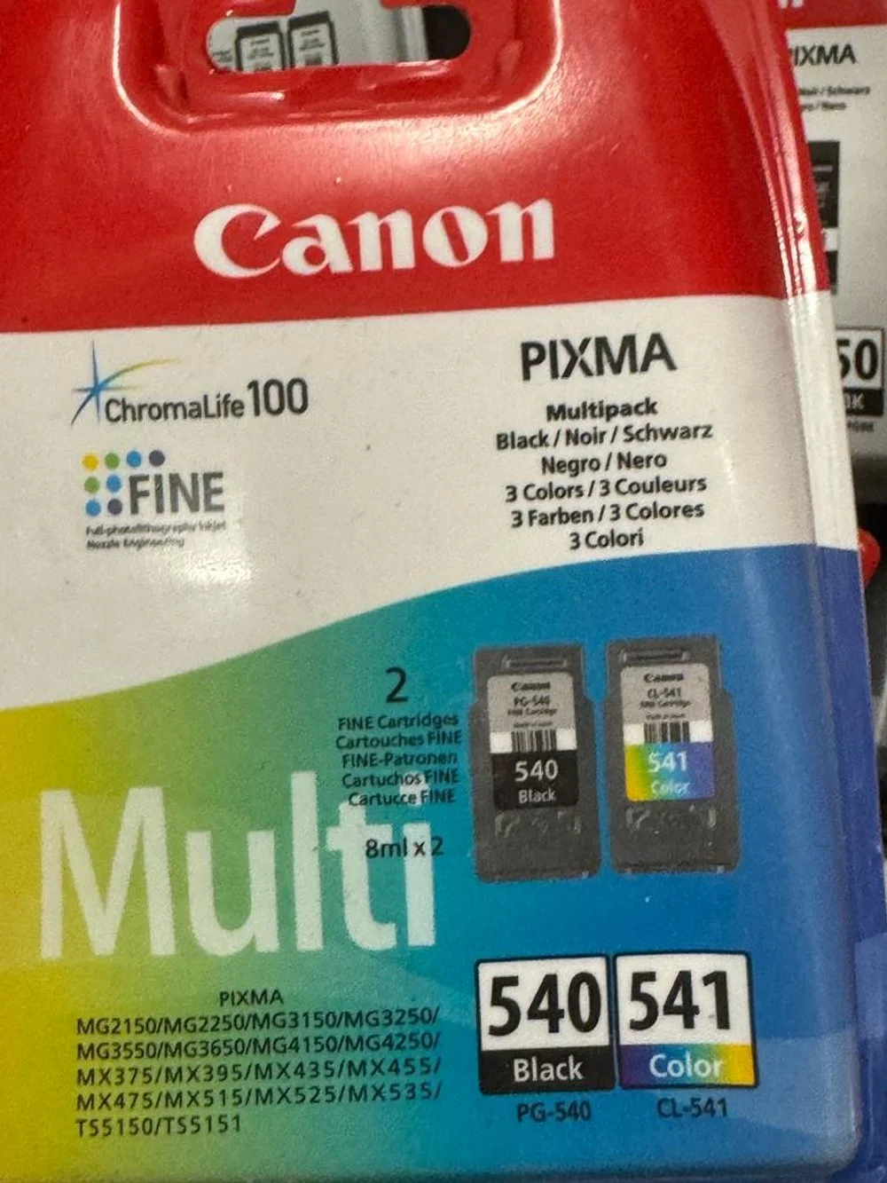 Canon Pixma 540 PG-540 541 CL-541 Multi ChromoLife 100 2 Pack | £39.99