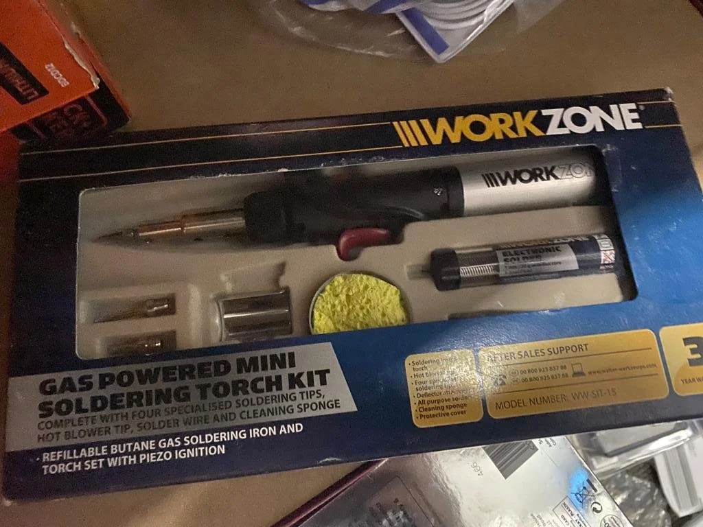 WorkZone Gas Powered Mini Soldering Torch Kit | CONDITION - NEW | £19.99
