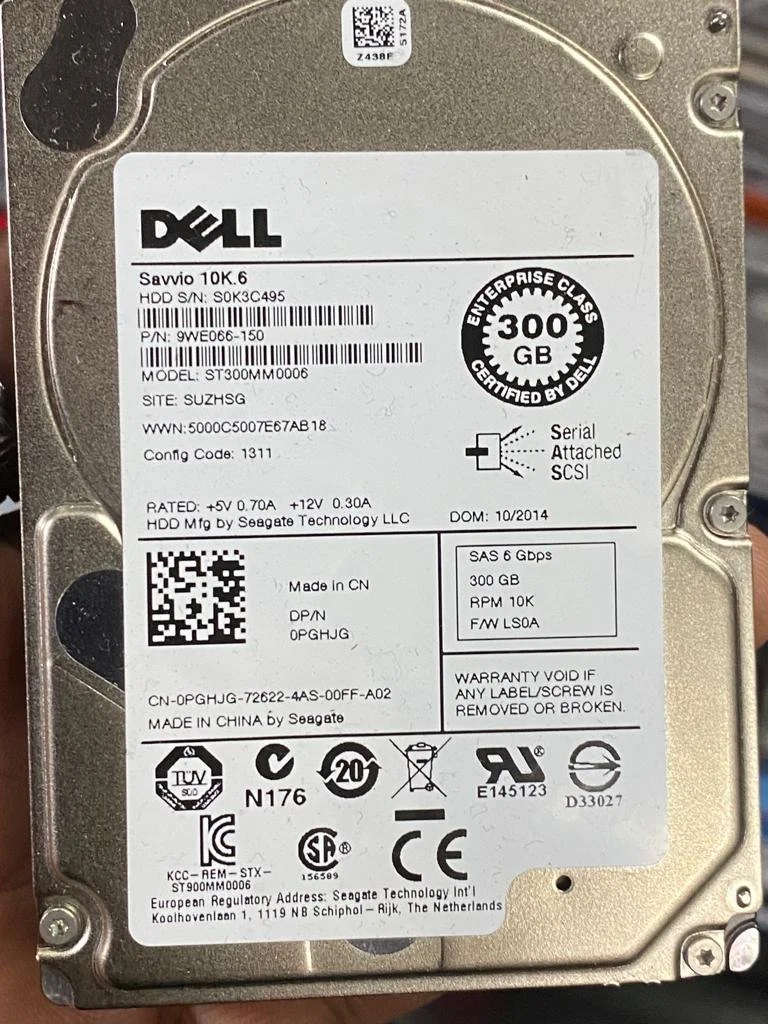 thumbnail image 2 of Refurbished Seagate Savvio 10K.6 300GB 2.5" SAS Enterprise Hard Drive (ST300MM0006) 2 of 6
