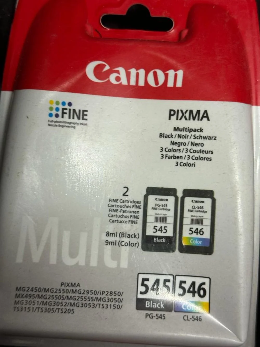 Canon Pixma 545 Black 546 Color 2 Pack Fine Ink Genuine Cartridge Multipack | £29.99