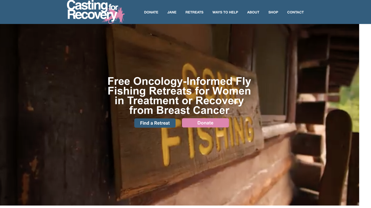 Casting For Recovery website homepage