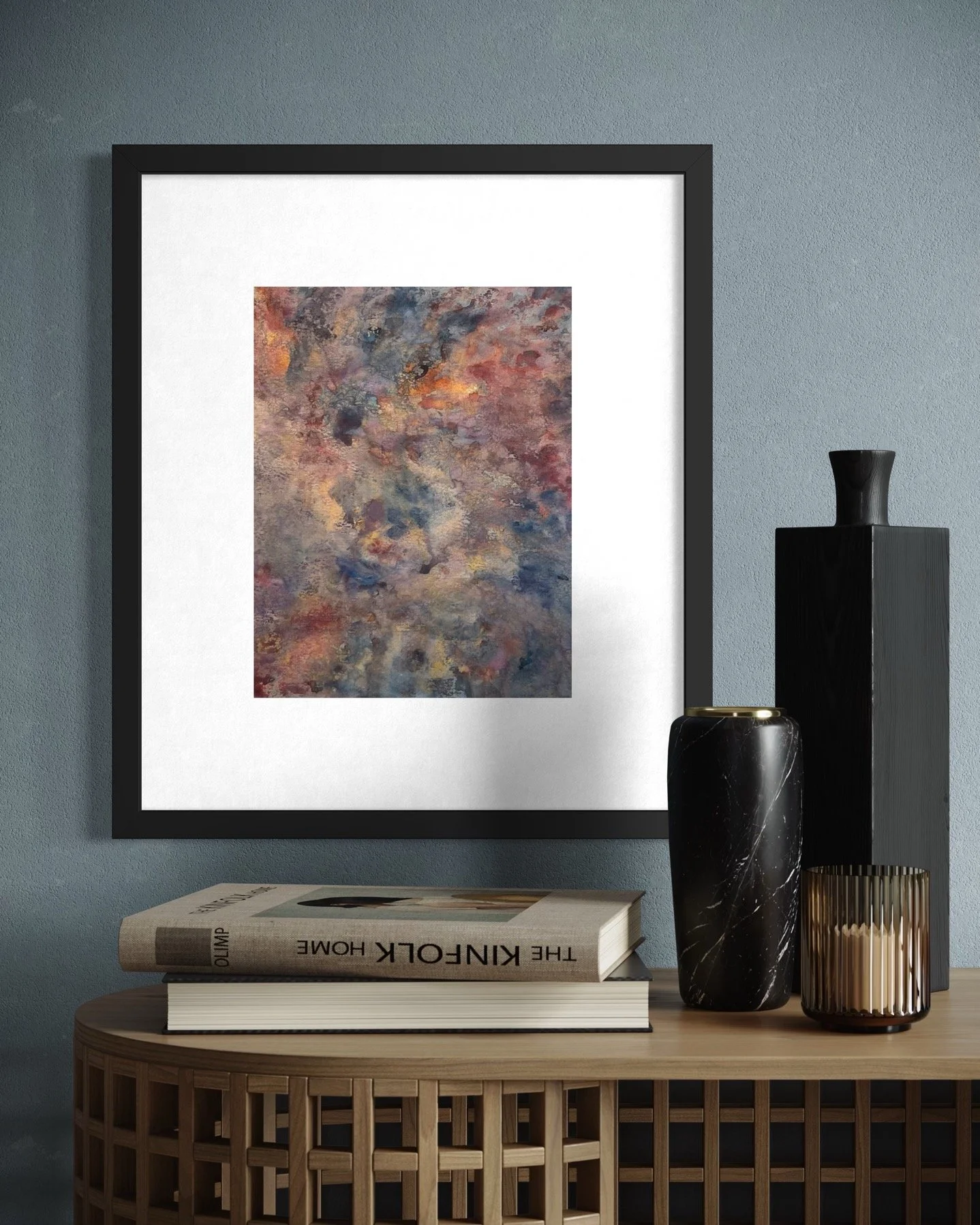 ATREVIDA STUDIO ART - ANCESTRAL CONNECTION | 2530 framed and staged.JPG
