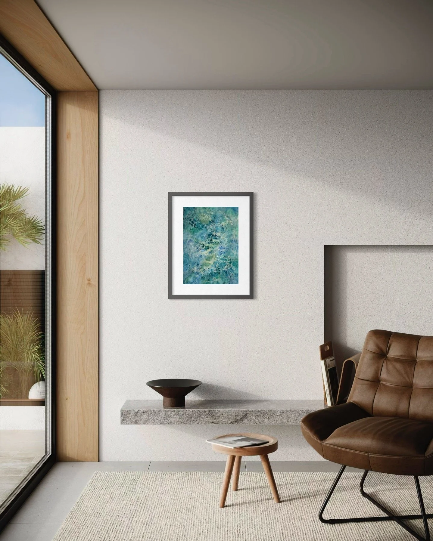 ATREVIDA STUDIO ART - EMERGING CLARITY | 2508 framed and staged.JPG