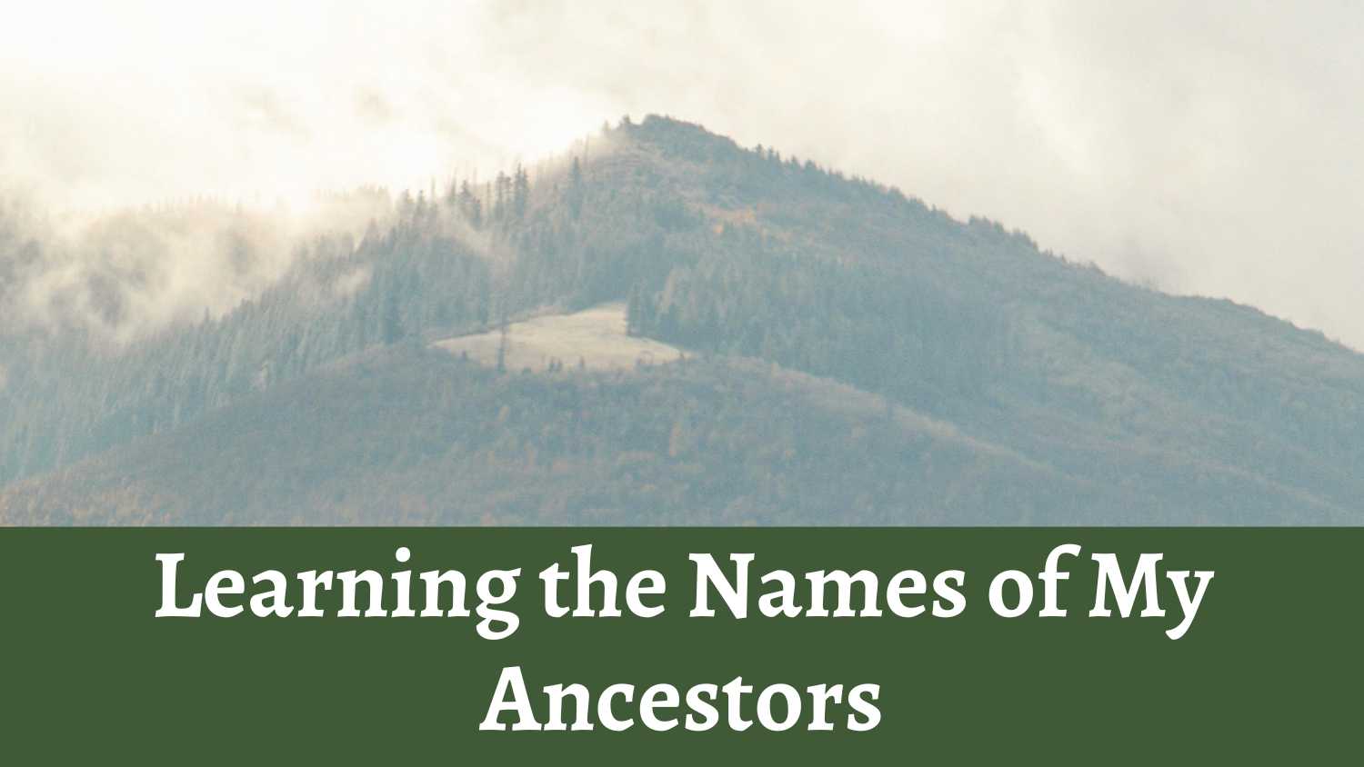 Learning the Names of My Ancestors