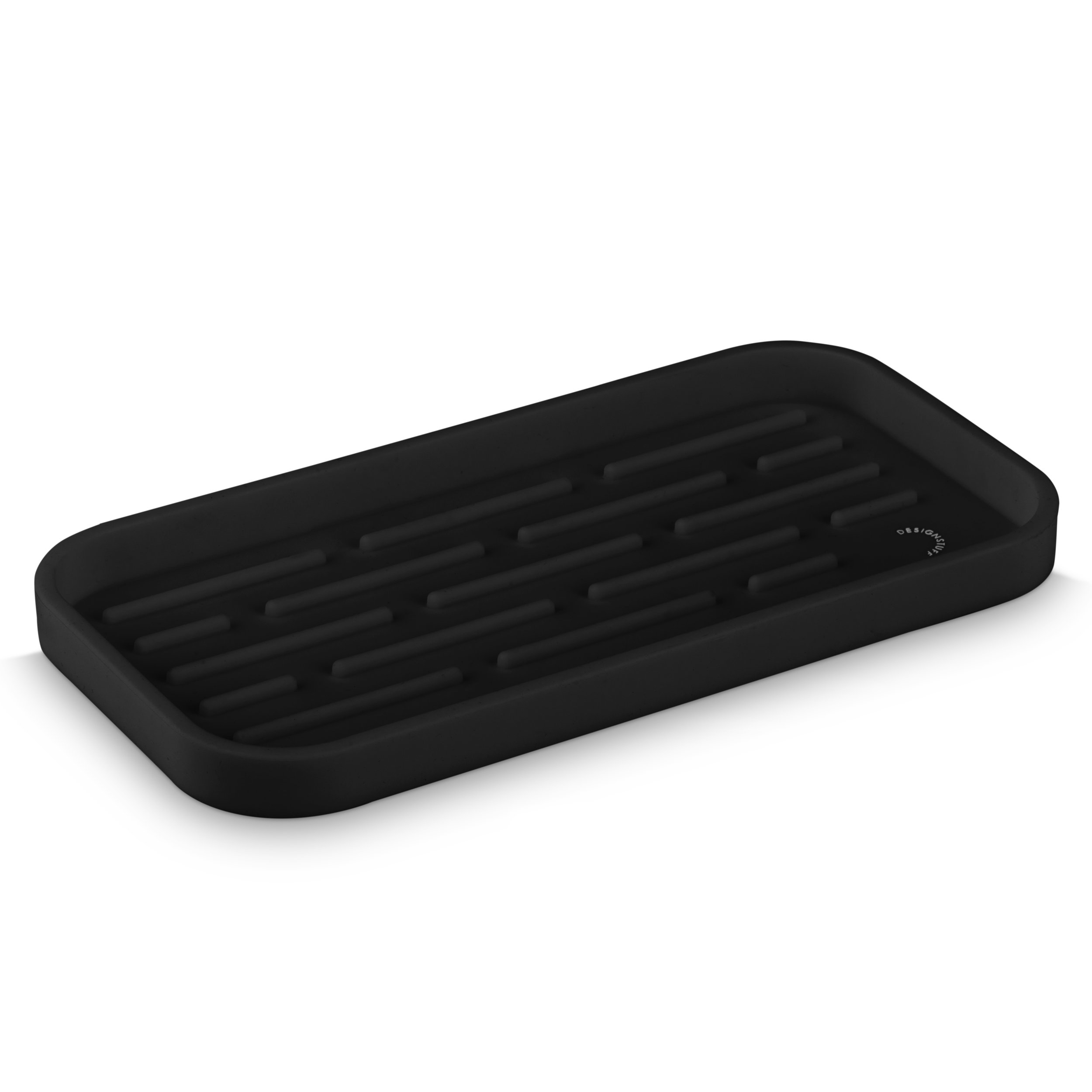 DESIGNSTUFF Sink Tray and Sponge Holder Silicone - Black