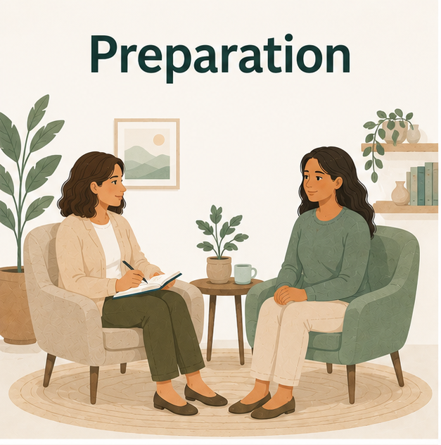 What to Expect in Somatic Therapy Sessions: preparation illustration