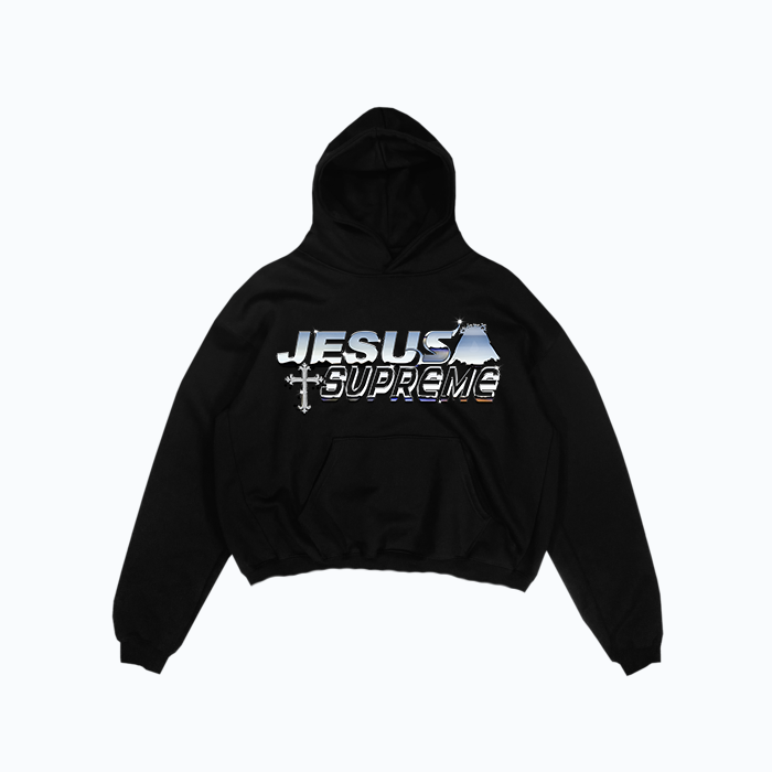jesus supreme sainters good silver black hoodie mock.png