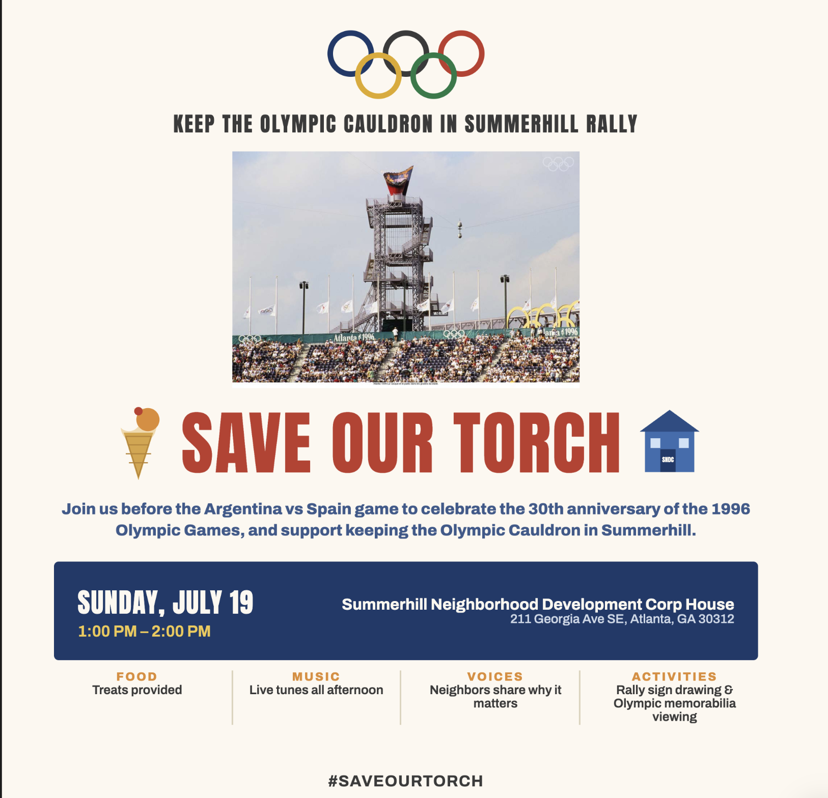 Ice Cream Social &amp; Save Our Torch Rally