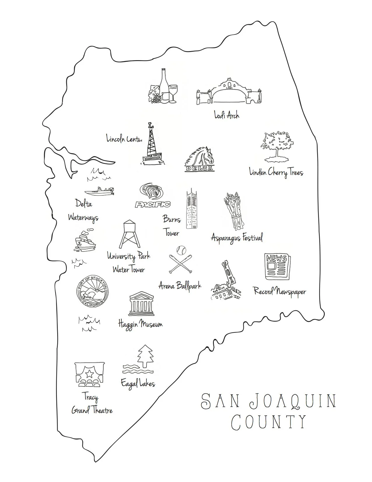 San Joaquin County Map