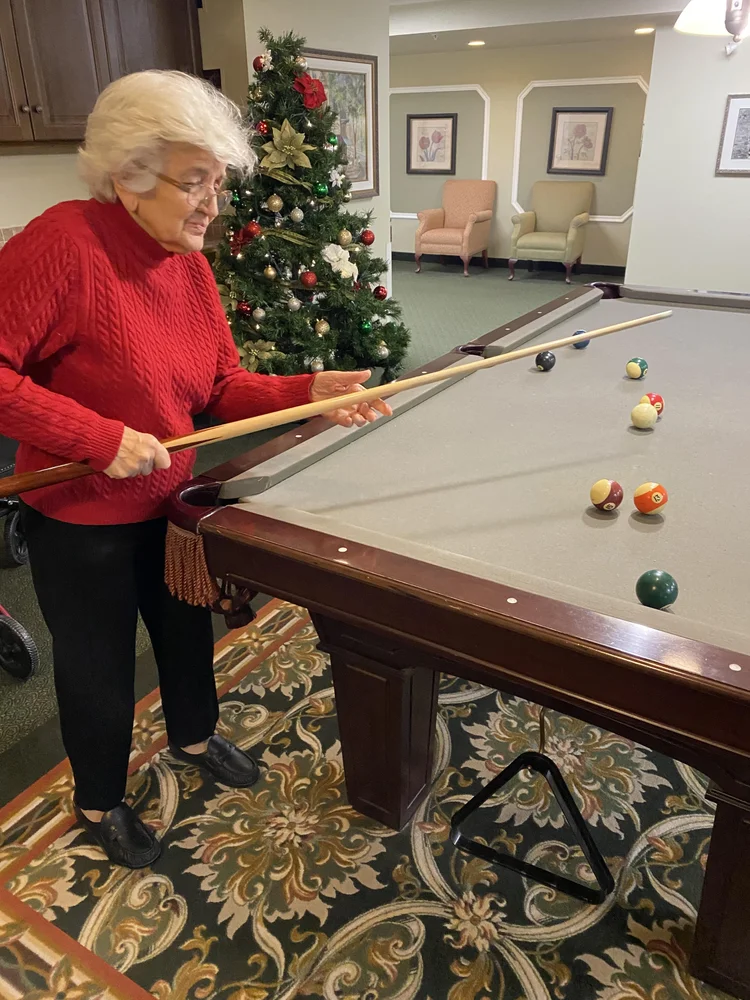 A friendly game of pool