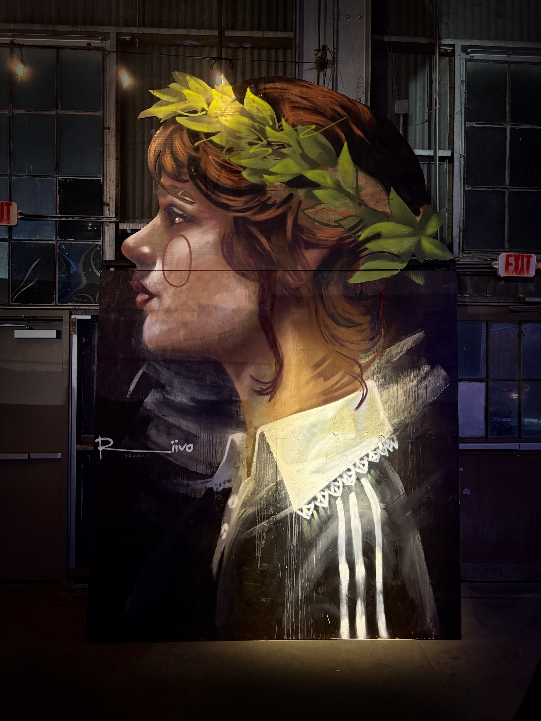 'Daphne'
12.5x8ft
Acrylic and Spray Paint on Wood Panel
Installation for KultureKlash 10
2025