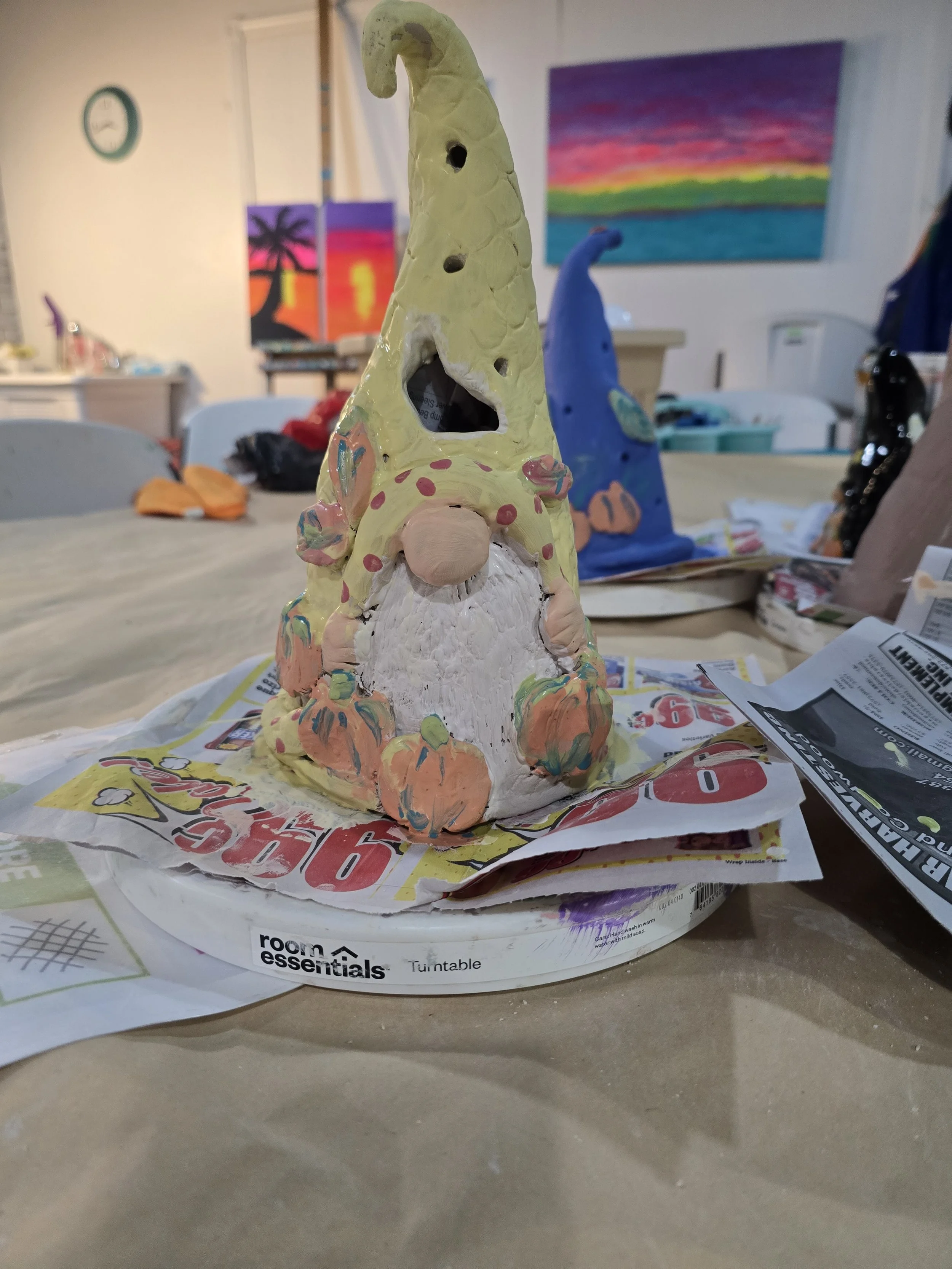 September 18th at 6:00pm Fall/Halloween Gnome for My Home Pottery