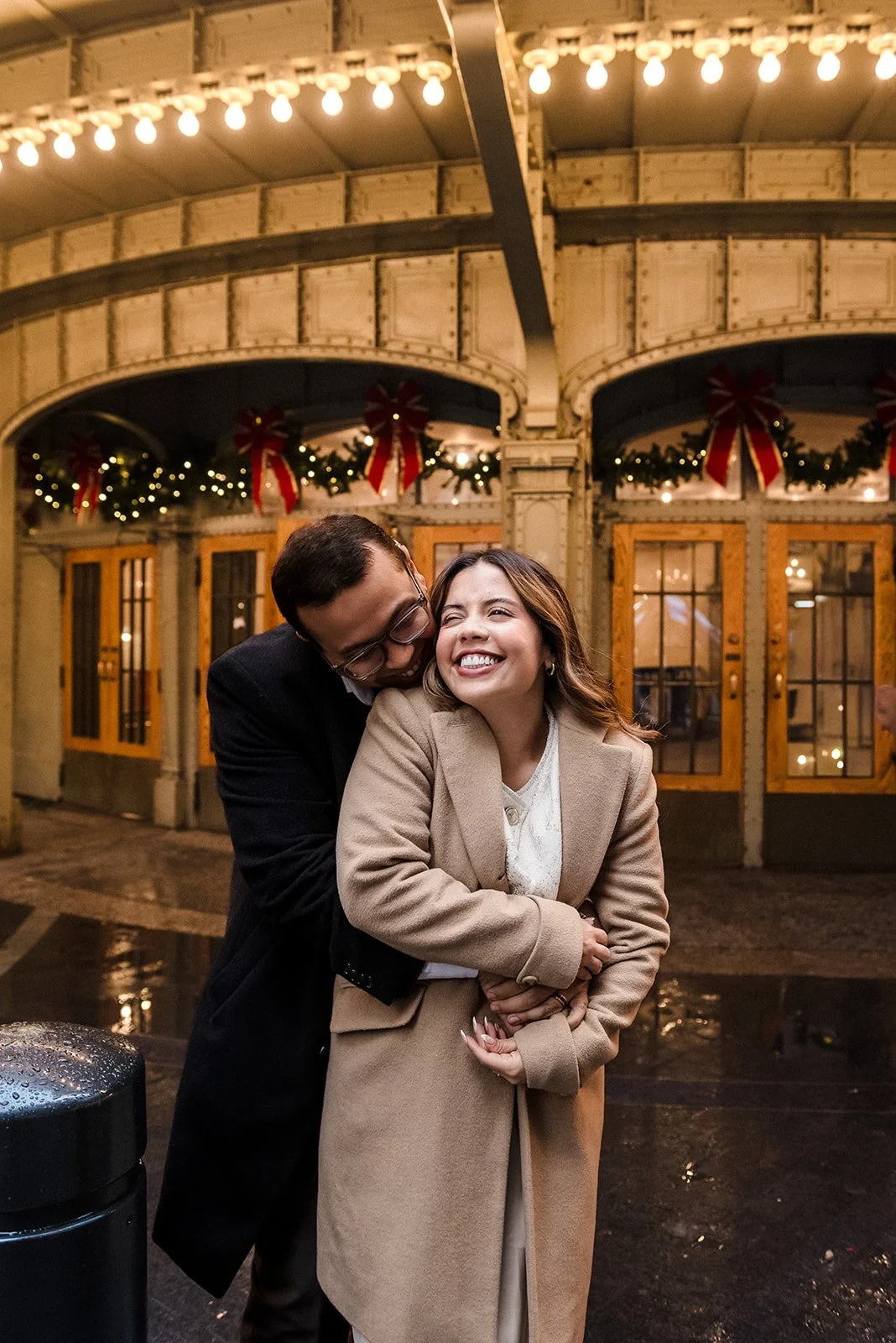 Grand Central NYC fall engagement in New York