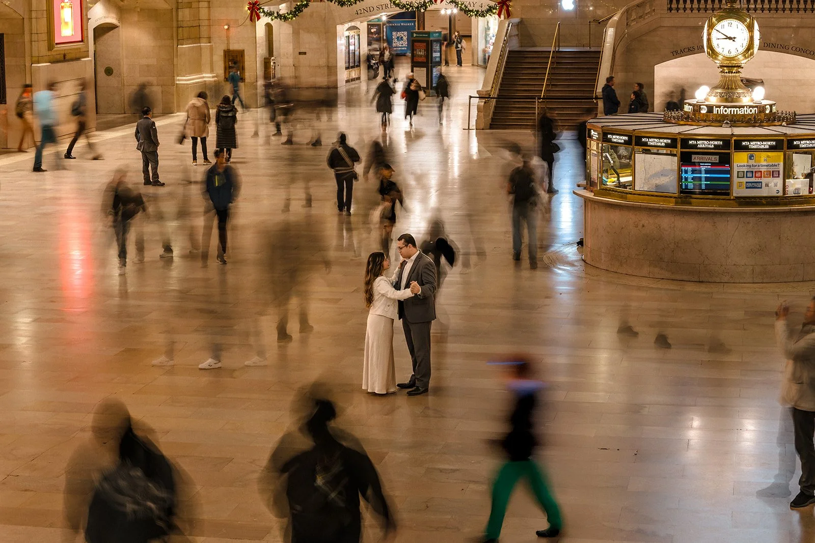 Engagement photoshoot at Grand Central Terminal, New York
