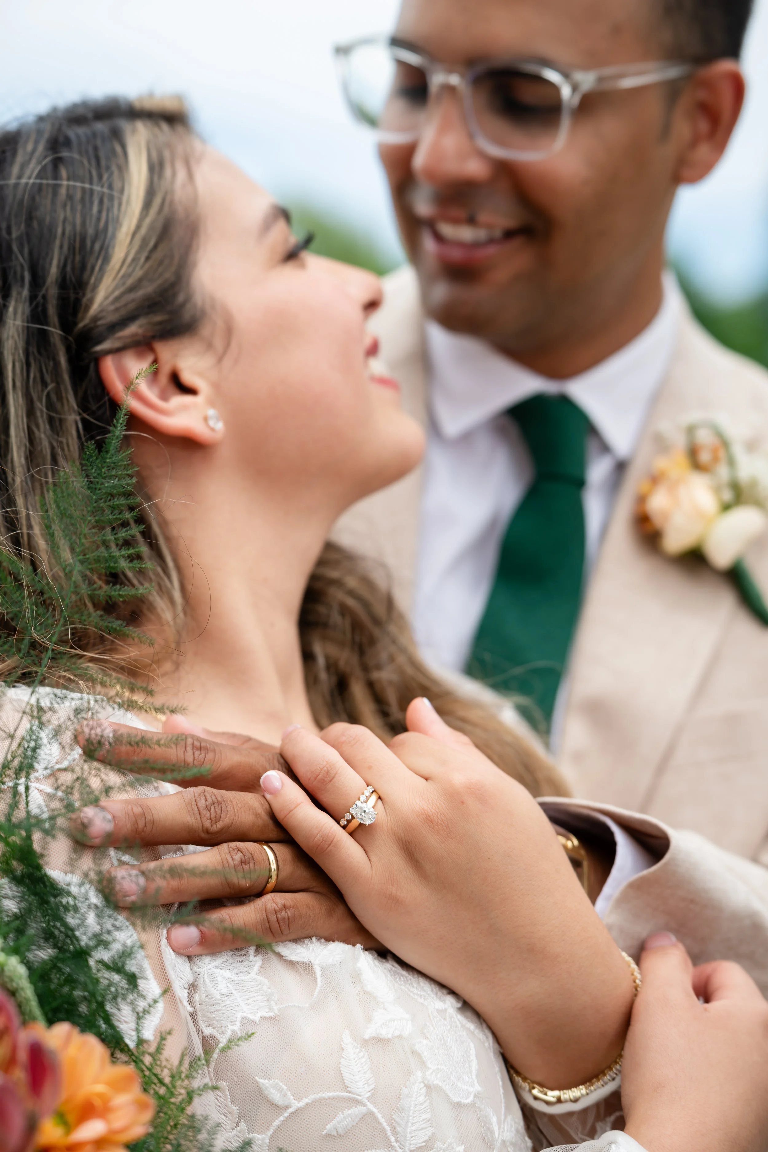 Bride and groom wedding photo in Long Island City NY