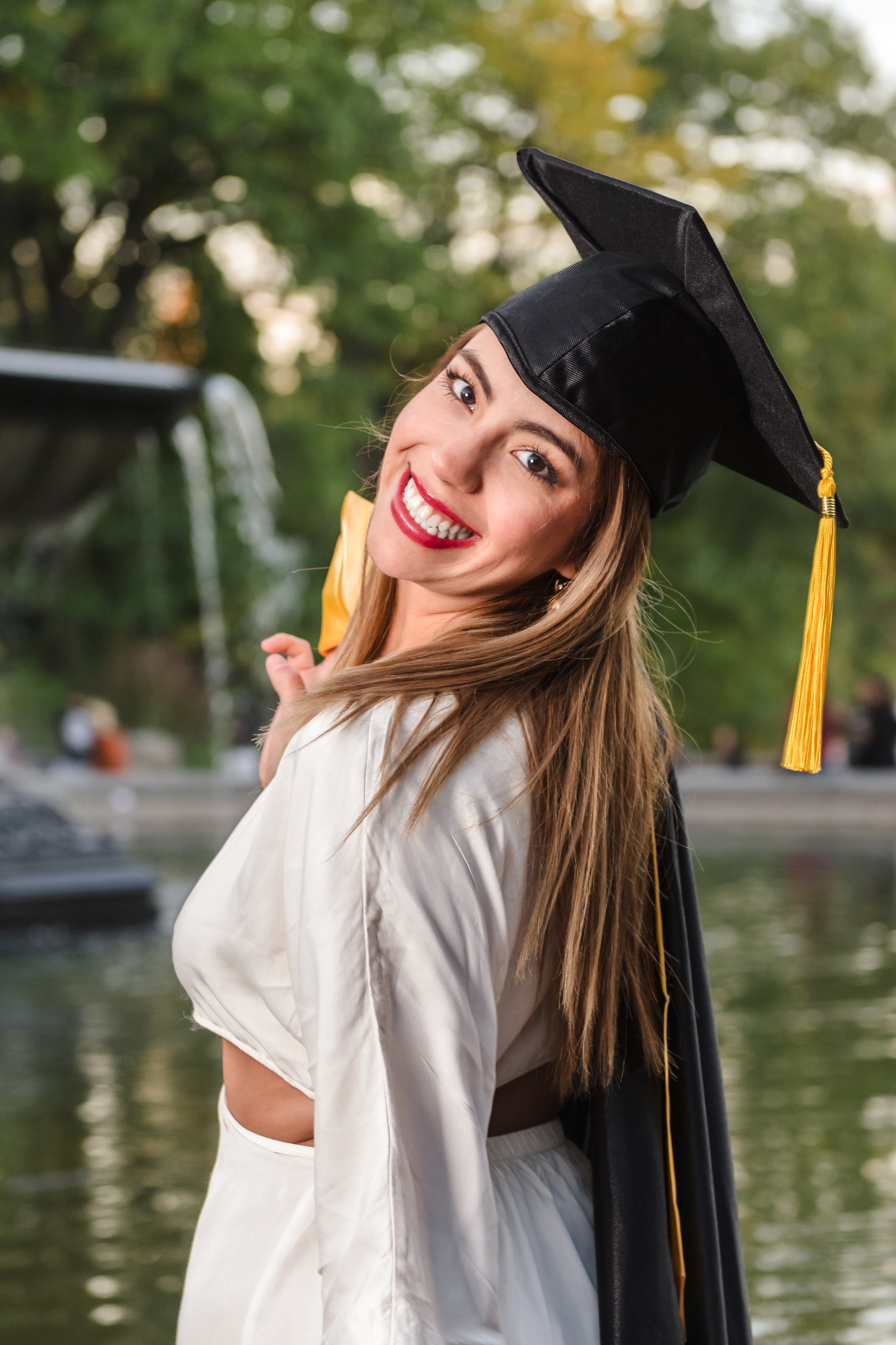 Bethesda Fountain Central Park New York Senior Photoshoot