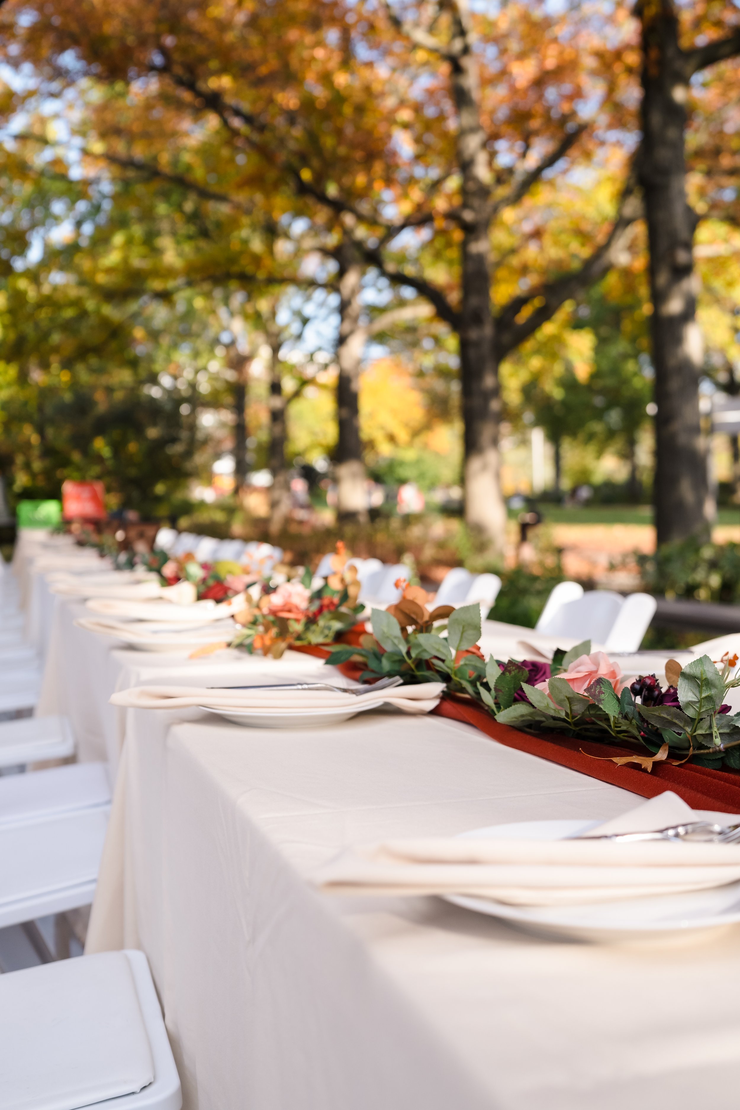 Fall wedding at Queen's Botanical Garden in Flushing, New York
