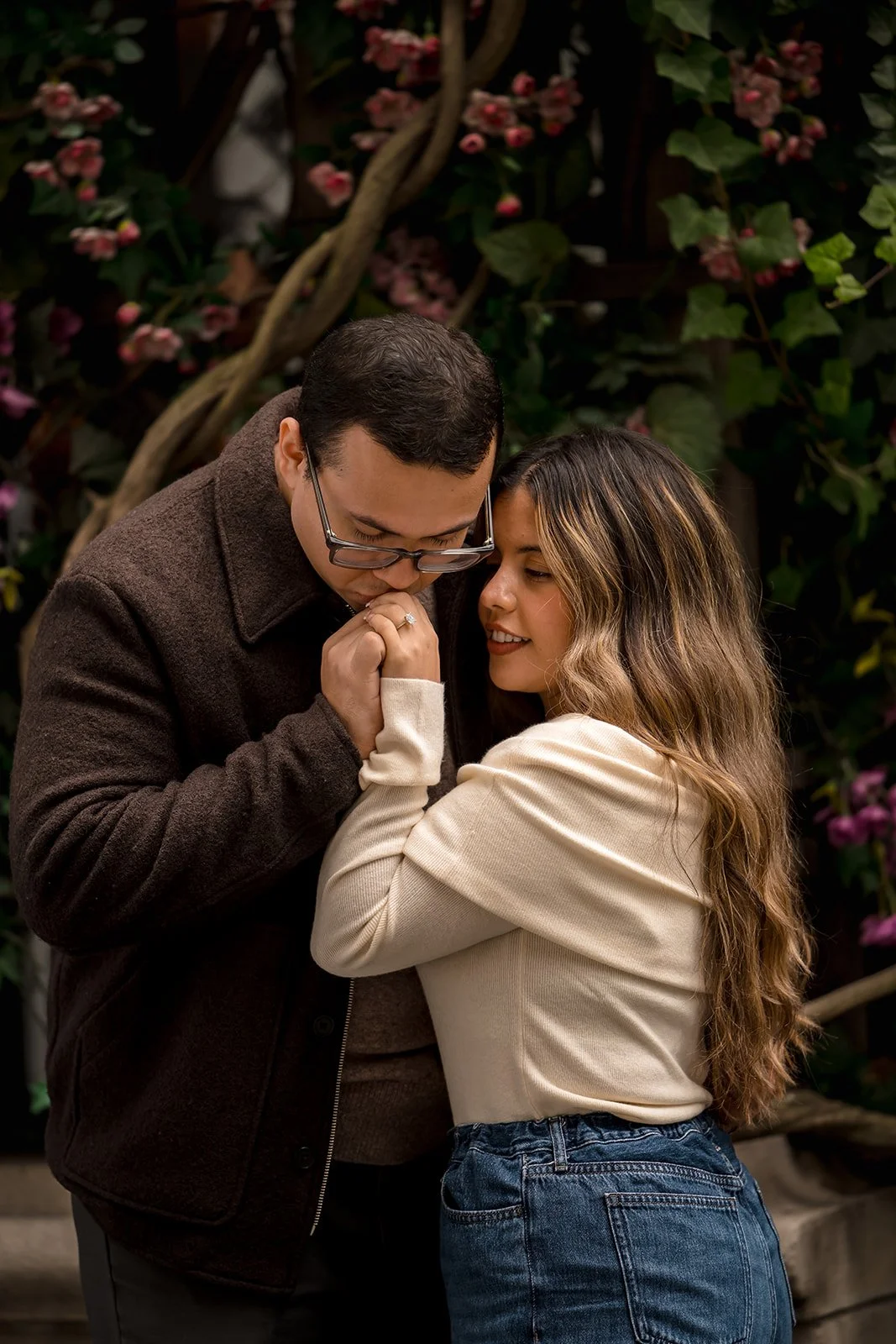 Bryant Park NYC engagement photoshoot in New York