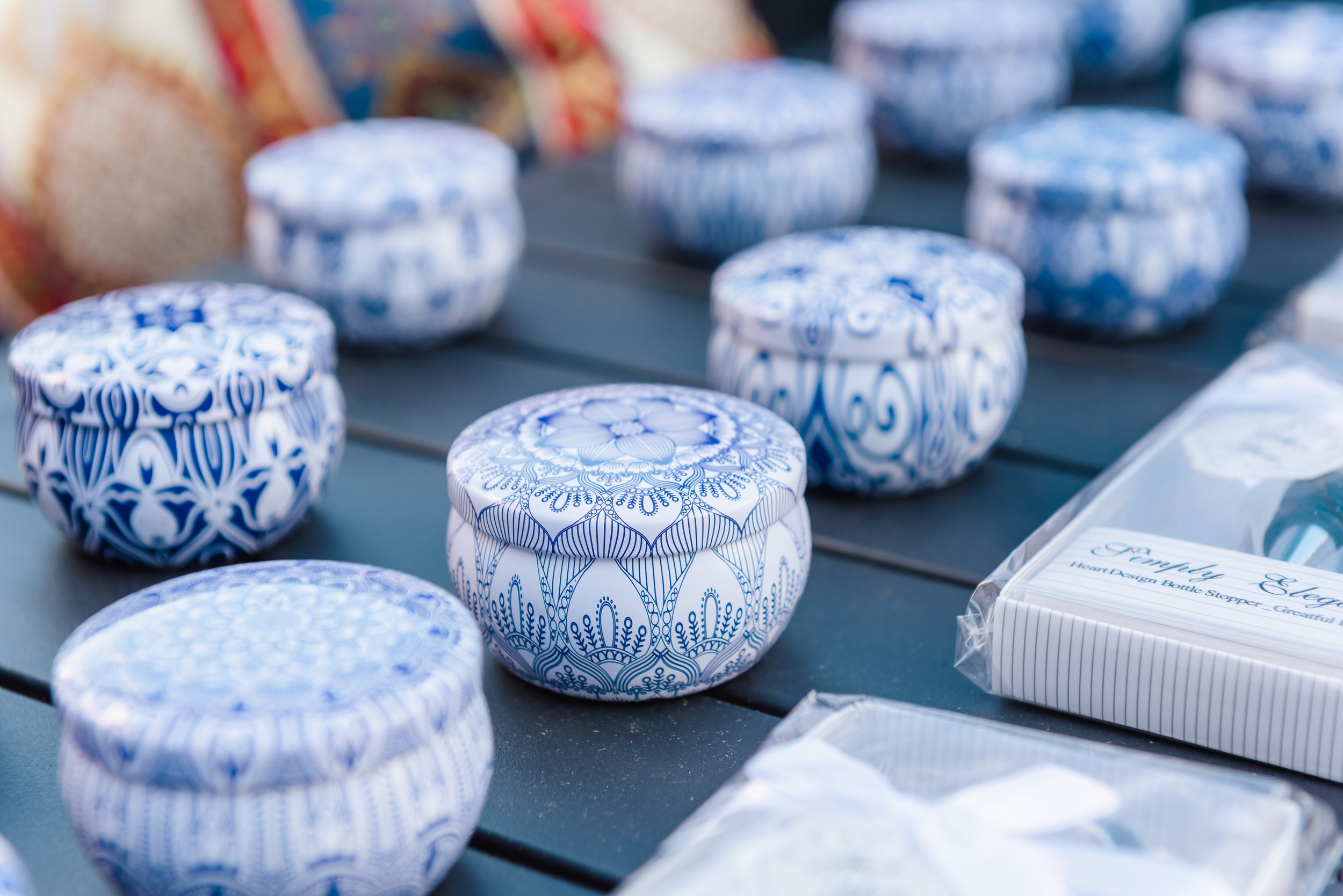 Guest favors at wedding at Teraza Restaurant in Coney Island in Brooklyn, New York