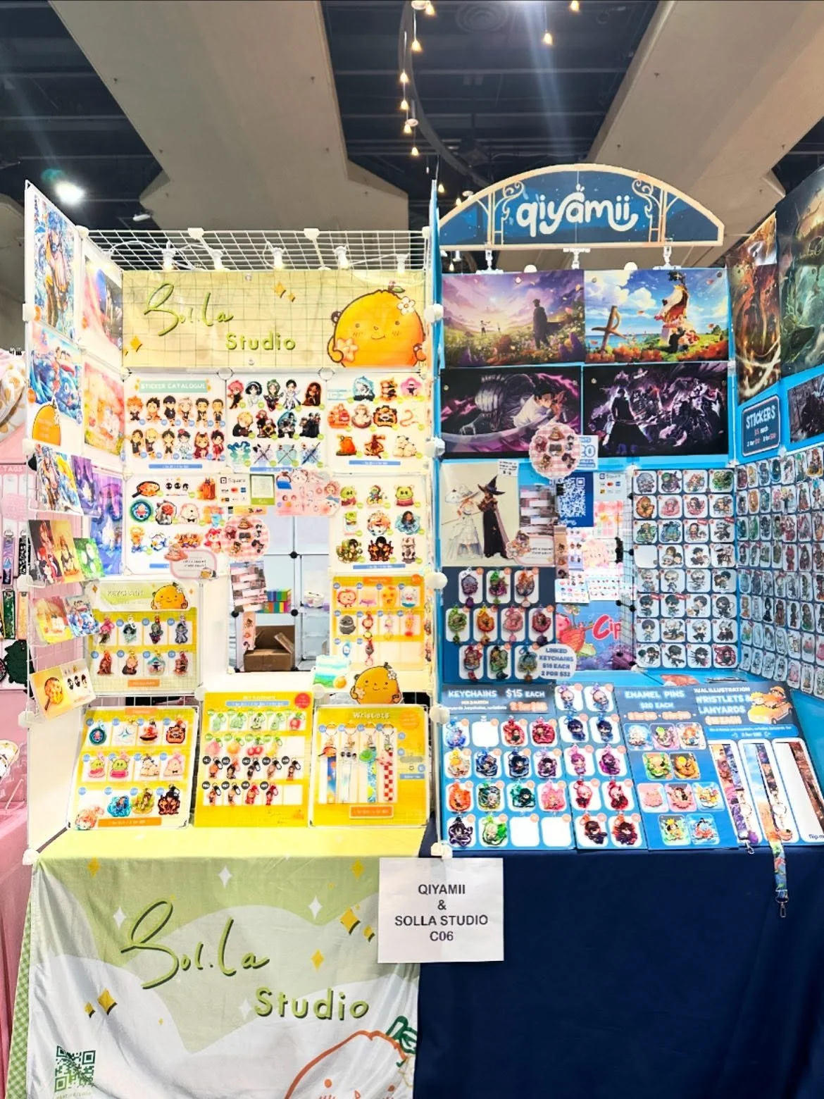 Day 1 of Animethon both me and @qiyamii  are located at C06. 

#lads #loveanddeepspace #chiikawa #artistalley #convention